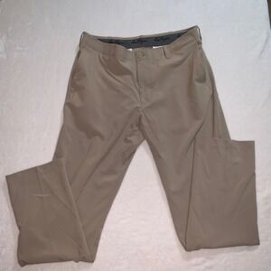 Ben Hogan Mens Khaki Flat Front Golf Casual Chino Pants Size 36x32